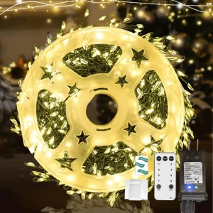 8 Modes Firecracker Fairy Lights Green Wire Warm White Plug in String Light Indoor Outdoor Christmas Birthday Lights Christmas
