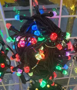 80LED 10米多色LED灯串，带闪烁功能，适用于斋月六角形室内外装饰