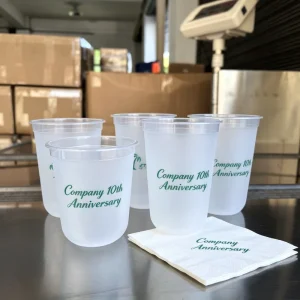 9 Oz 12oz 24 Oz Plastic Transparent Frosted Cup Pebbled Cup Heat-Resistant for Tea Restaurant Juice Direct Drinking Matcha