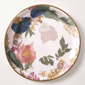 9Inch Eco Friendly Biodegradable Thick Disposable Paper Plates Vibrant Solid Colors for Bread and Party Tableware