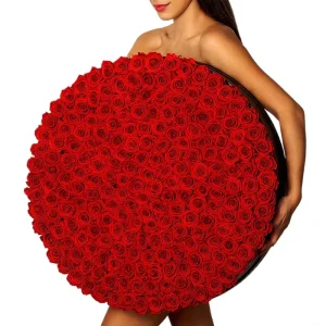 A Grade Preserved Roses Giant 200roses Box Long Life Rose Everlasting Preserved Flowers in Round Box for Valentine