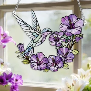 ANA Customizable Acrylic Art Deco Style Hanging Suncatcher for Anniversary Home Decoration