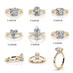 Abiding Newest Unique Design French Chic Hidden Halo Shank Side Decoration 2CT Moissanite Wedding Engagement S925 Rings