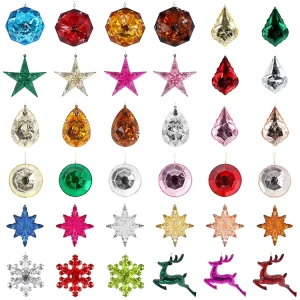 Acrylic Crystal Gem Pendant Rhinestone Christmas Tree Hanging Decoration
