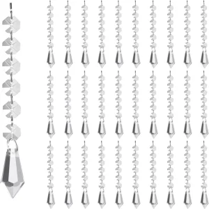 Acrylic Hanging Crystals Clear Crystal Garland Strands Ornament Acrylic Clear Pendant for Christmas Tree Window Home Decoration