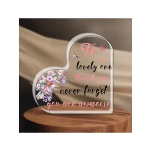 Acrylic Heart-Shaped Valentines Decorations Event Party Supplies Gratitude Message Day Gifts for Lovely People Home Living