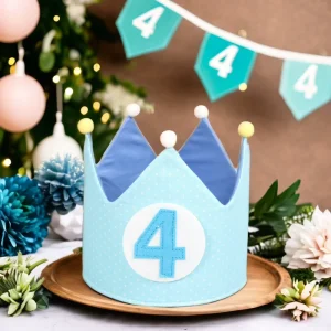 Adjustable Reusable Felt Kids Crown Photo Props Birthday Party Hats for Happy Birthday Parties Party Decorations