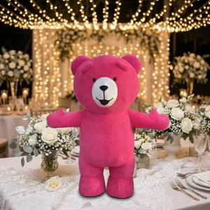 Adult Cartoon Character Cosplay Suit Inflatable Plush Teddy Bear Mascot Costume for Halloween and Christmas