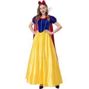 Adult Cartoon Princess Birthday Party Outfit Carnival Snow Princess Cosplay Costume for Halloween