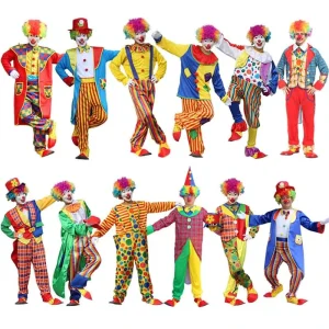 Adult Clown Costume for Cosplay and Role Play Jumpsuit and Dress Set for Birthday Parties and Carnivals