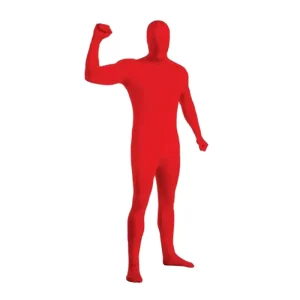 Adult Full Body Suit Men’s Polyester Second Skin Tight Suits Halloween Party Cosplay Red Costume Unitard Bodysuit CR CR-007