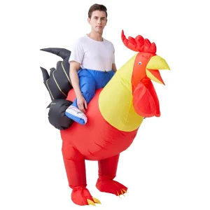 Adult Halloween Costume Chicken Inflatable Mascot Polyester Material for Cycling Party Supplies RIYUEHONG Brand In Stock Items