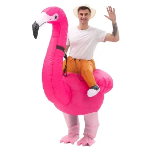 Adult Size Carnival Blow Up Suit Costumes Unisex Flamingo Inflatable Costumes for Festival Gift