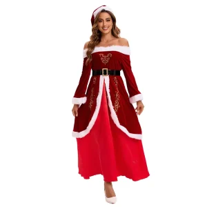 Adult Women’s Halloween Cosplay Dress Warm Christmas Queen Costume With Accessories Casual Style TV Character Suits Carnival
