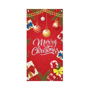 Advertising Sublimation Custom Decoration Christmas Festival Decorate Party Front Door Cover Banner