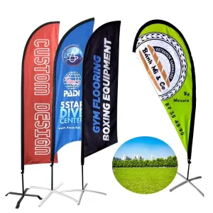 Advertising Teardrop Beach Flag Custom Design Christmas Promotion Banner