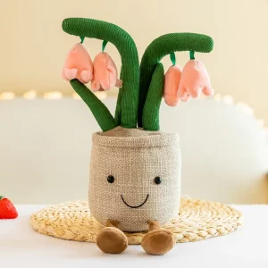 Aierflorist 35 cm Realistic Plant Lily Flower Plant Doll Plush Toy Creative Home Decoration Flower Pot Decoration Tulip Doll