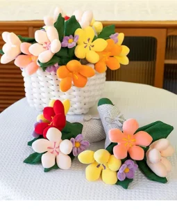 Aierflorist Creative Succulent Plant Green Leaf Hyacinth Flower Pot Decoration Toys with Charmingly Realistic Tulips Plush