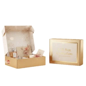 Airplane Holiday Gift Box Rigid Corrugated Cardboard Box with Four Color Printing Embossing UV Finish Customizable