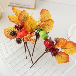All-Season Red Berry Maple Leaf Garland Artificial Vine for Wedding Harvest Festival Winter Holiday Displays