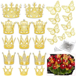 Alloy Small Crown Flower Packaging Decoration Children’s Runway Headdress Birthday Cake Accessory Little Finger