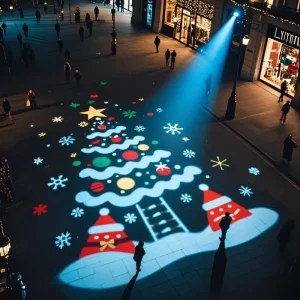 Aluminum Alloy Housing Outdoor Decorative Projection for Christmas Displays Holiday Window Shops and Festive Light Shows