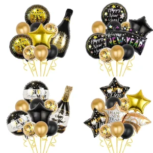 Aluminum Film Balloon Set Happy New Year Decorations