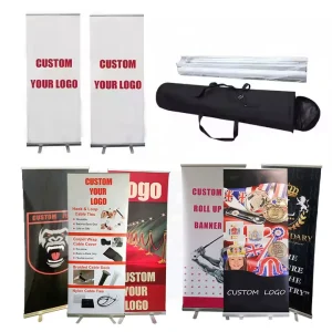 Aluminum Roll Up Banner Retractable Roll Up Banner Stand Double Sided Outdoor Roll up Banner
