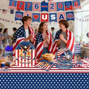 American Independence Day Celebration Party Theme Decoration Supplies Disposable Paper Plates