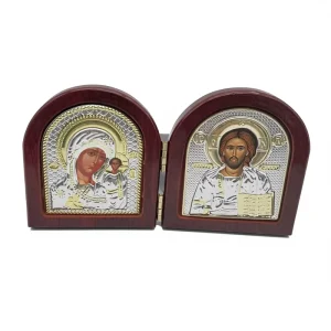 Angels Wood Icon and Virgin Mary Statues Handicraft Teak Painted Religious Christmas and Easter Home Church Decoration Gift