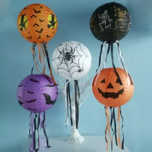 Animated Halloween Props Paper Folding 12 Inch Lantern Halloween Ant Witch Style Halloween Party Decoration