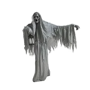 Animatronic Halloween Realistic Electric Ghost Model Skeleton Animated Durable Plastic Indoor Decor