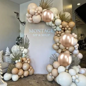 Anniversary Graduation Back to School Party Background Decor White Sand Gold Balloons Kit De Arco De Guirnalda De Globos