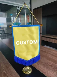 Aozhan Mini Customize Logo Football Club Exchange Flag University Student Match Pennant Banner Flags
