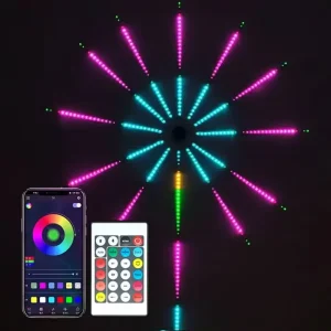 App & RC Firework LED Light RGB Festoon Fairy Music Sync Meteor Light Marquee Holiday Party Wedding Christmas Event Light