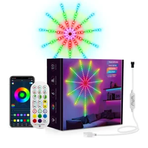 App & RC Firework LED Light RGB Festoon Fairy Music Sync Meteor Light Marquee Holiday Party Wedding Christmas Event Light