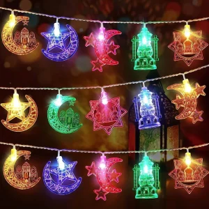 Arabian Ramadan Lights Moon And Star Muslim Eid Party Light Decors Eid Mubarak Decorations Lights