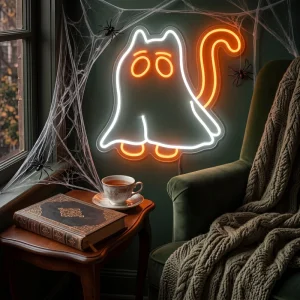 Art Deco Durable Wall Hanging Decorative Night Light Colorful Neon Light USB Powered Acrylic Halloween Bar Decoration