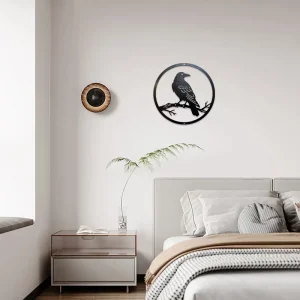 Art Deco Hanging Metal Wall Art Decor Foliage Pattern Customizable Size Powder Coated Easy Installation (No Drilling Required)