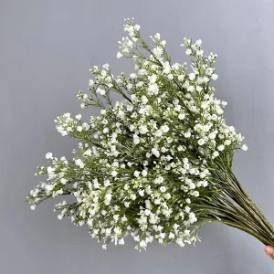 Artificial Baby’s Breath Flowers White Filler Gypsophila for Wedding Bouquet Home Decor and Photo Studio Props