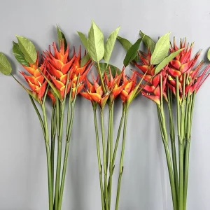 Artificial Birds of Paradise Flower Real Touch Latex Tropical Artificial Flower for Home Wedding Decoration