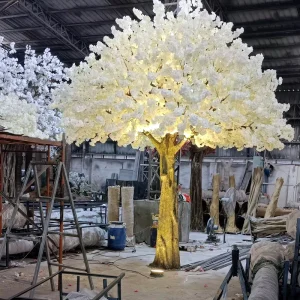 Artificial Cherry Blossom Tree LED Light Tree For Decoration Inside And Outside Home Patio Wedding Festival Christmas Decor