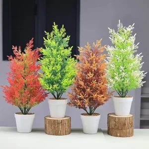 Artificial Indoor Desktop Decoration Plant Bonsai and Creative Cloud Pine Ornaments