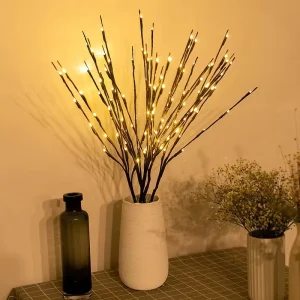 Artificial Light Christmas Tree and Birch Branch Lamps Are Suitable for Indoor Decoration