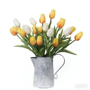 Artificial Mini Tulip Flowers PU Real Touch Environment Friendly High Quality Living Room Father’s Day