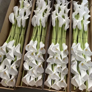 Artificial PU Calla Lily Wedding Centerpiece Bouquet Real Touch Flowers for Decoration Faux Flower Realistic