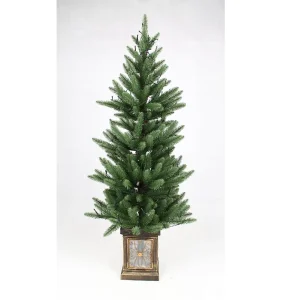 Artificial PVC Tabletop Christmas Tree With Pot Stand, Mini Plastic Holiday Tree