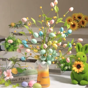 Artificial Plant Easter Eggs Floral Arrangements Decorative Branches Easter Decoration