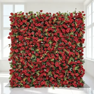 Artificial Silk 7D Lily Flowers Handmade Faux Flower Wall Backdrop for Wedding Events