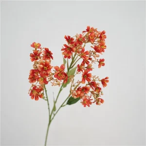 Artificial Silk Single Stem Daphne Flowers Wildflowers for Home Wedding Christmas Halloween and Indoor Decorative Plants